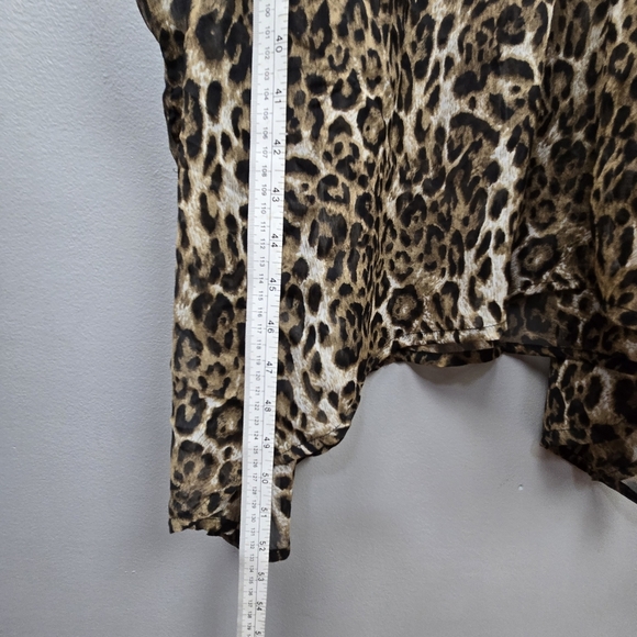 Nordstrom Rack Animal Print‎ Caftan Cover Up lady kimono One Size Brown Leopard - Picture 12 of 15